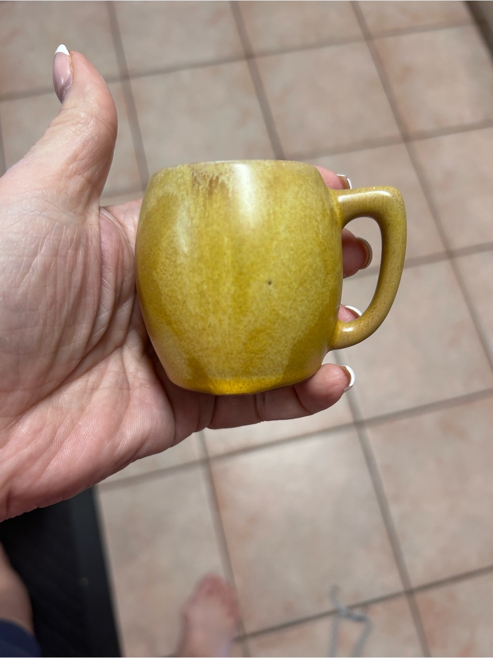 Yellow Ceramic Mug with Handle - Home Dining